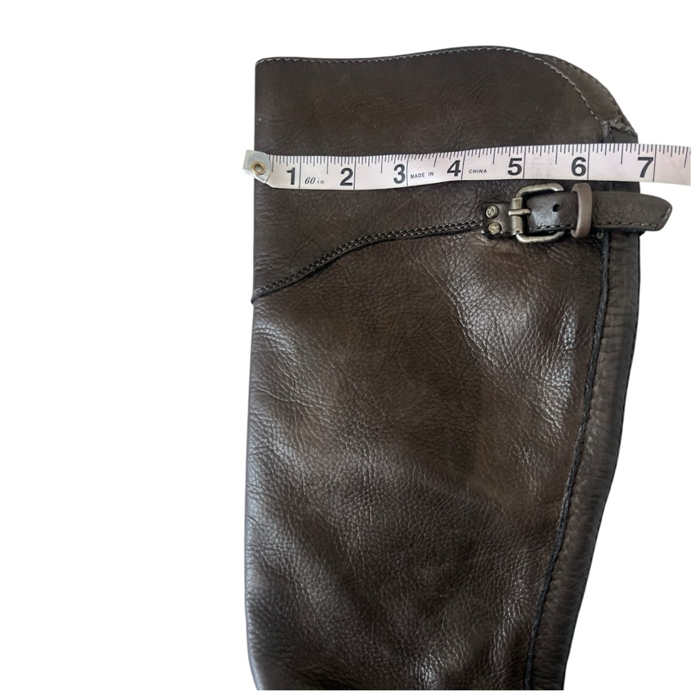 Frye Phillip Brown Leather Tall Western Riding Boots 3476847 Block Heel Size 6B - Picture 11 of 14